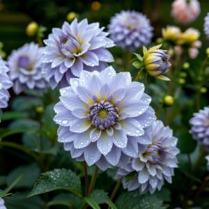 Георгин Акварель купить по цене от 680р. в интернет-магазине «Посадика» с доставкой почтой в в Повориное и по всей России – [изображение №1].